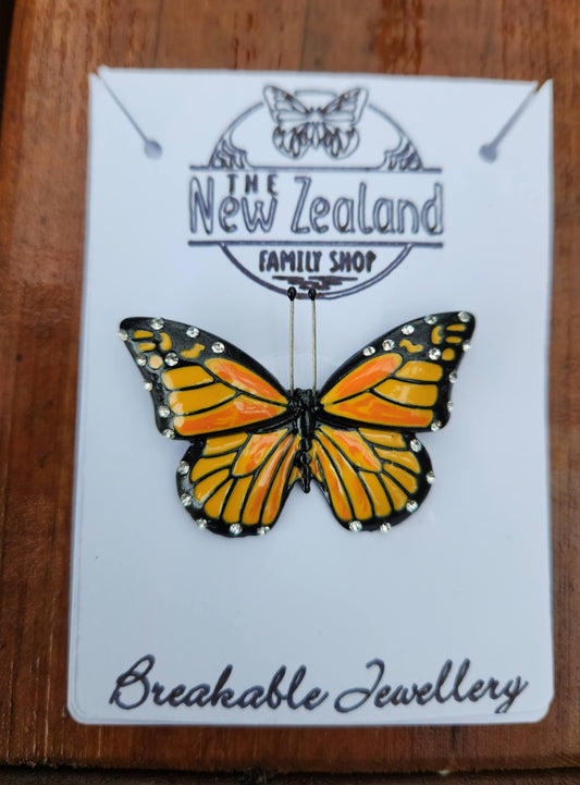 'Breakable Jewellery' - Monarch Butterfly Brooch