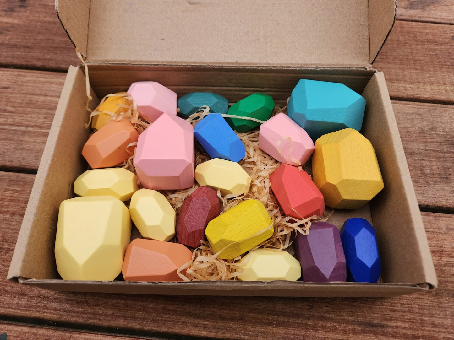 21 Wooden Stacking Stones