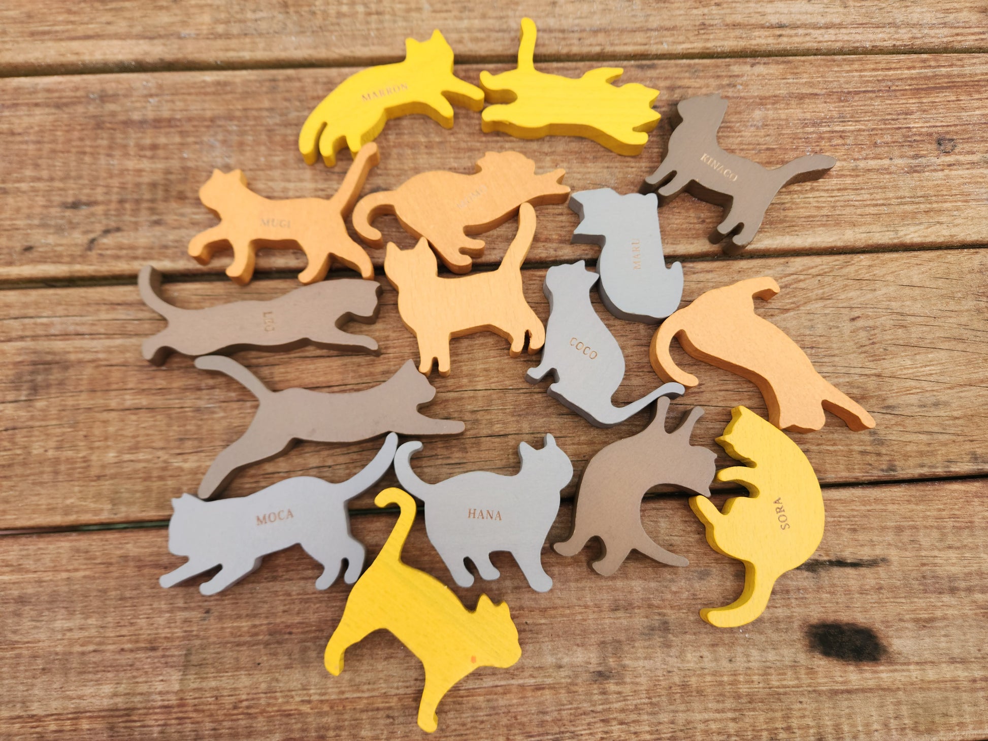 16 Wooden Stacking Cats – The New Zealand Family Shop