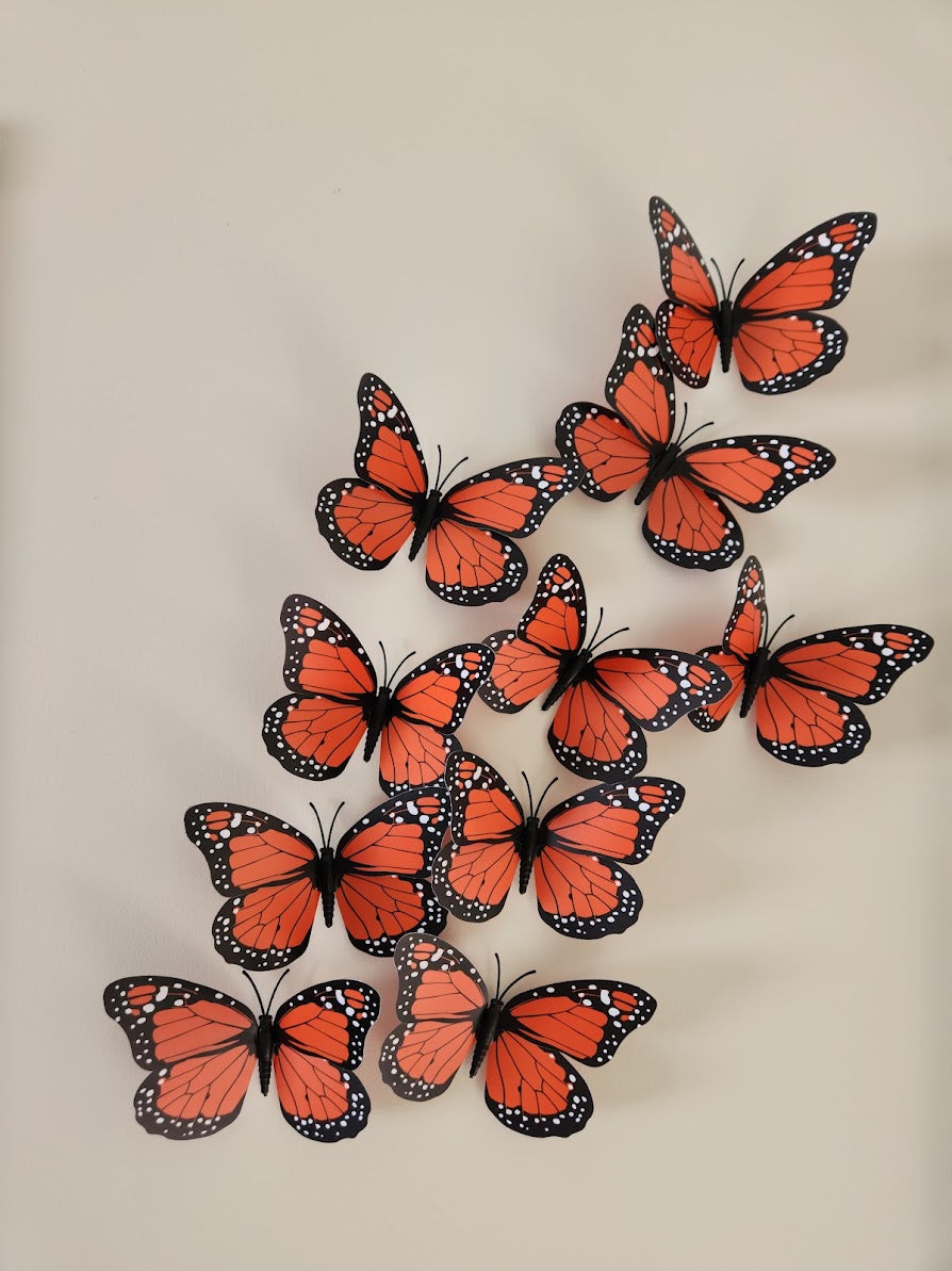 3D Monarch Butterfly Wall Art